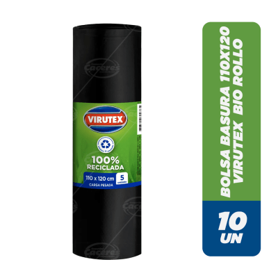 BOLSA BASURA VIRUTEX 110X120  5 UN