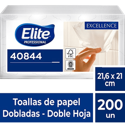 TOALLA ELITE DOBLADA DH LAMINADA BCA 200 HJS