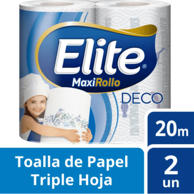 TOALLA PAPEL ELITE DECO 20MTS X 2