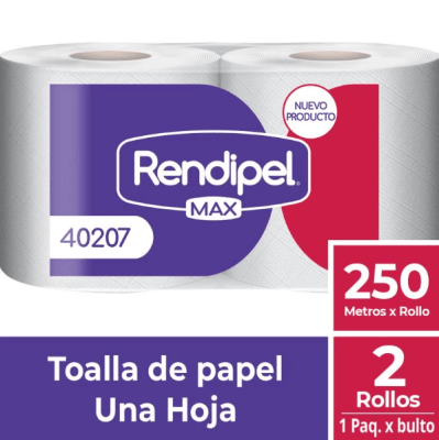 TOALLA  RENDIPEL MAX UH 250 MTS x2