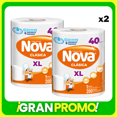 Toalla Nova Clasica 40Mts PROMO X2