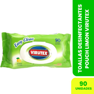 TOALLAS DESINFECTANTES POUCH LIMON - EASY CLEAN 90 UN