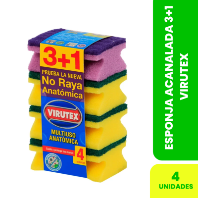ESPONJA ACANALADA 3+1 - CLÁSICA