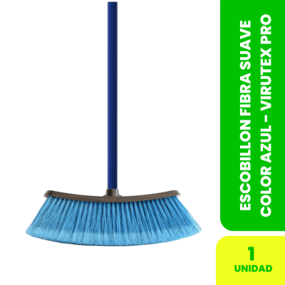 ESCOBILLON FIBRA SUAVE COLOR AZUL - VIRUTEX PRO