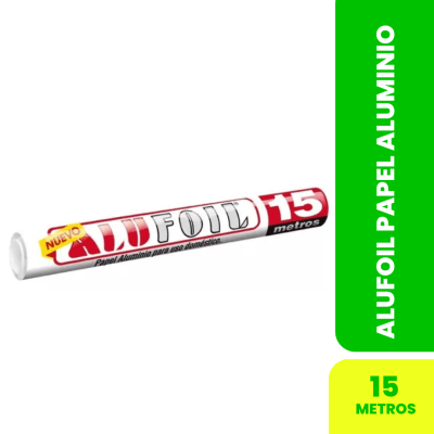 ALUFOIL PAPEL ALUMINIO 15 MTS