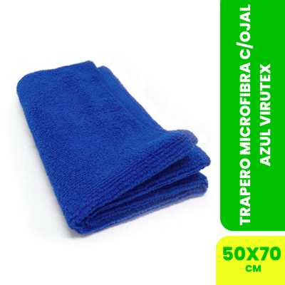 TRAPERO MICROFIBRA C/OJAL AZUL 