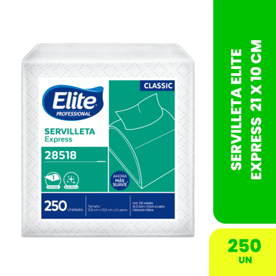 SERVILLETA ELITE EXPRESS 250 UN 21 x 10 cm