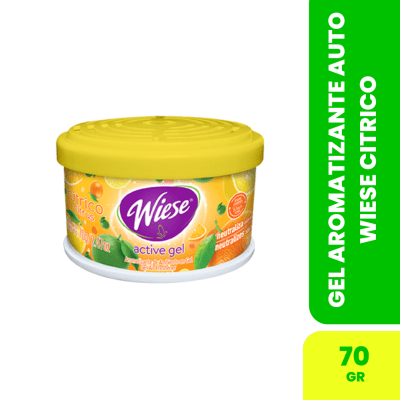 GEL AUTO AROMATIZANTE WIESE CITRICO 70G