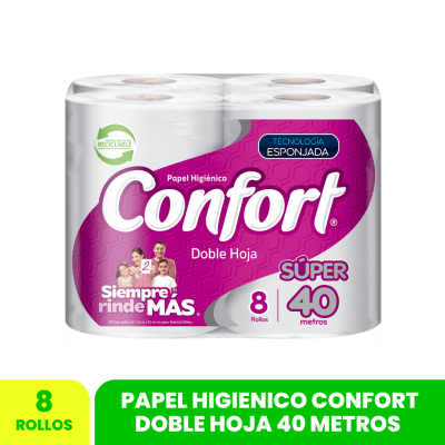 PH CONFORT DOBLE HOJA 40MTS X 8