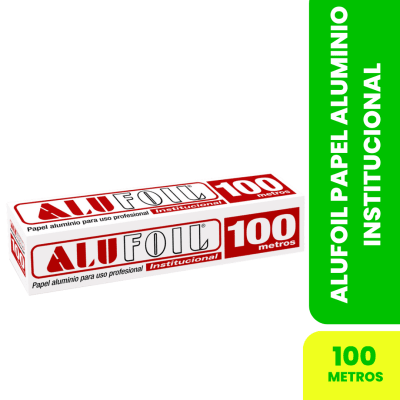 ALUFOIL PAPEL ALUMINIO INSTITUCIONAL 100 MTS