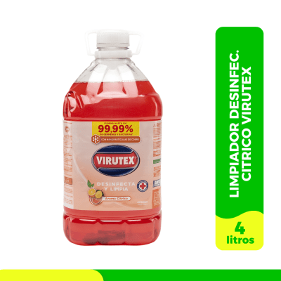 LIMPIAPISOS DESINFEC SUP CITRICO 4 LTS. VIRUTEX