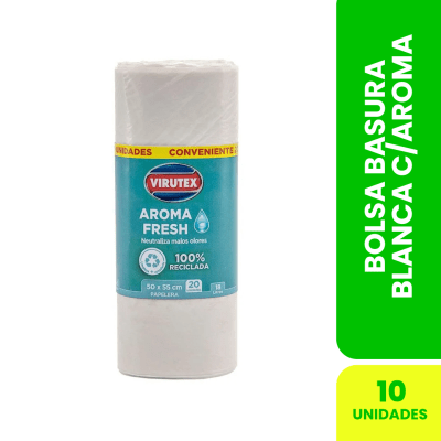 Bolsa Basura Blanca C/Aroma 10un