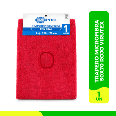 Trapero Microfibra C/Ojal 50x70 Rojo Virutex