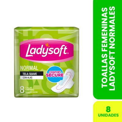 LADYSOFT NORMAL C/ALAS X 8 UN