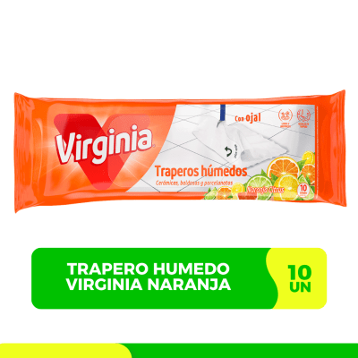 Trapero Húmedo Multiuso Virginia Naranja 10u