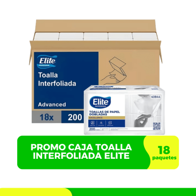 Caja Toalla Interfoliada Elite D/H 200un - 18pq.