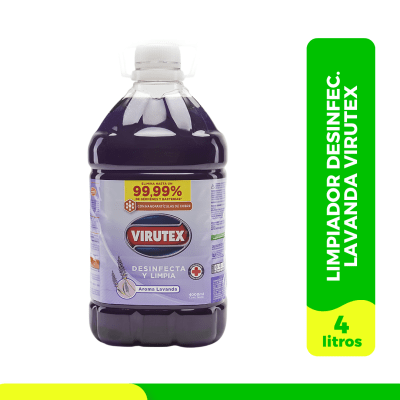 LIMPIAPISOS DESINFEC SUP LAVANDA 4 LTS. VIRUTEX