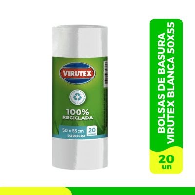BOLSAS BASURA VIRUTEX BLANCA 50X55 - 20UN