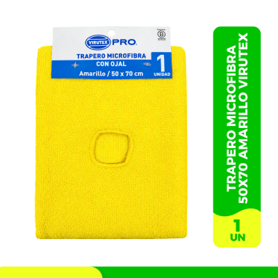 Trapero Microfibra C/Ojal 50x70 Amarillo Virutex