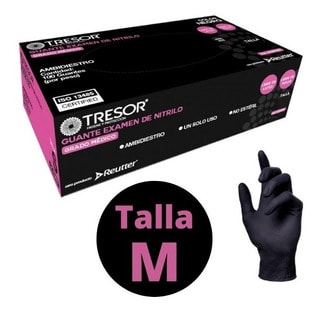 GUANTE EX.NITRILO LIBRE/P NEGRO TRESOR M X100