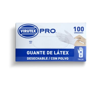 GUANTE LATEX C/POLVO     BLANCO M - VTX PRO