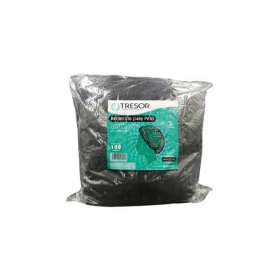 REDECILLA PELO NYLON NEGRA BOLSA X 100