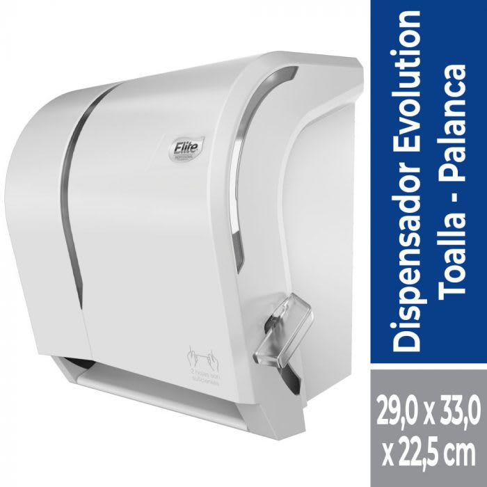 DISPENSADOR TOALLA PALANCA BLANCO/BLANCO ELITE1