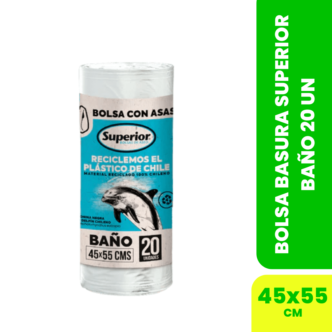 BOLSA SUPERIOR 45X55 BLANCA C/ASAS 20 UN1