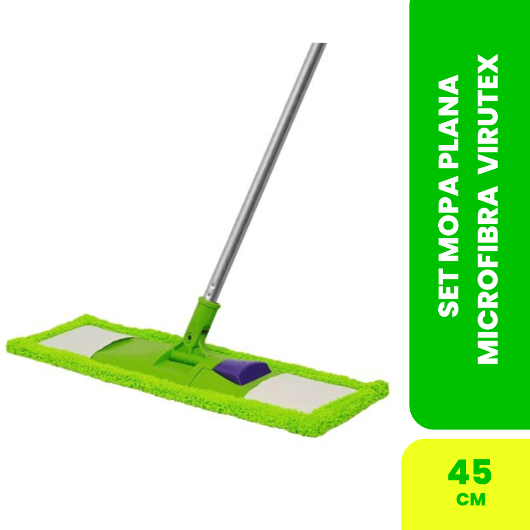 SET 45 CM  MOPA PLANA MICROFIBRA - VIRUTEX1