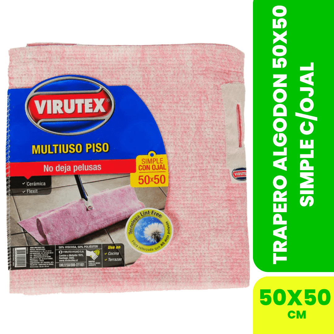 TRAPERO ALGODON 50x50 SIMPLE C/OJAL VTX-PRO1