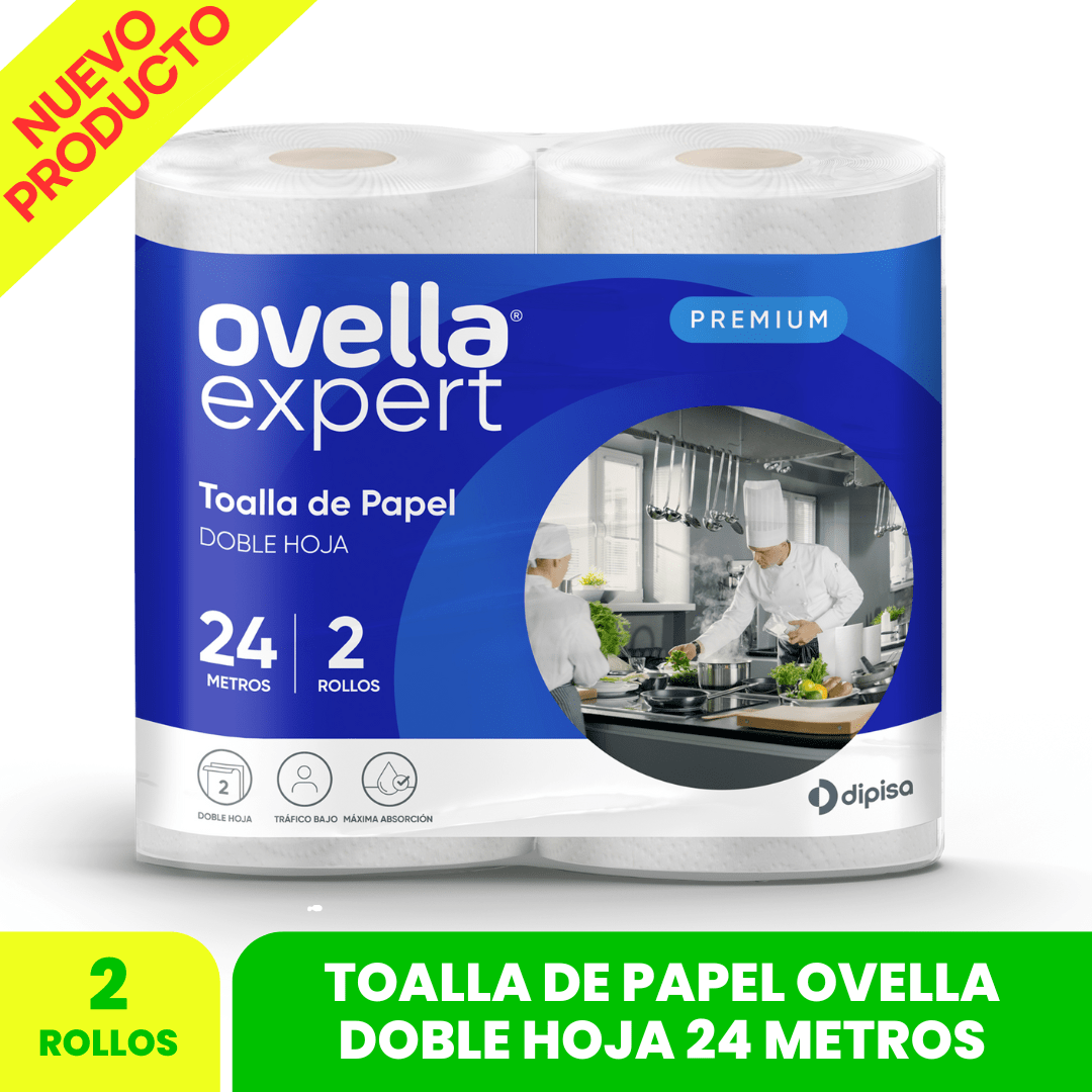 Toalla De Papel OVELLA Doble Hoja 24 MTS X 2 UN.1