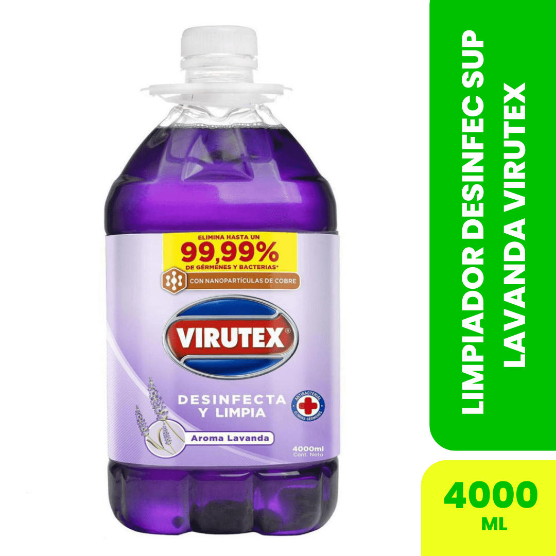 LIMPIADOR DESINFEC SUP LAVANDA 4000ML - VIRUTEX1