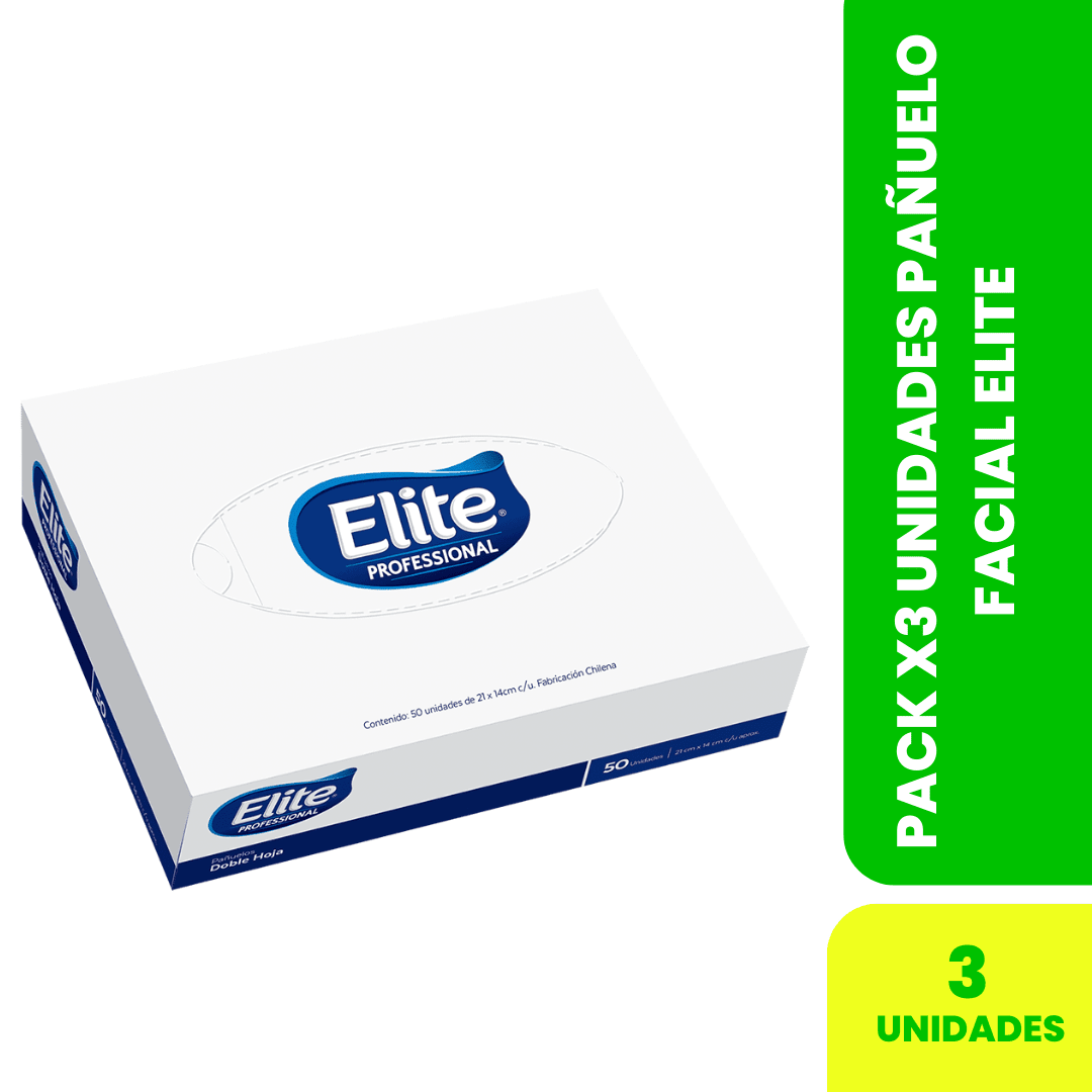 PACK X3 UNIDADES PAÑUELO FACIAL ELITE1