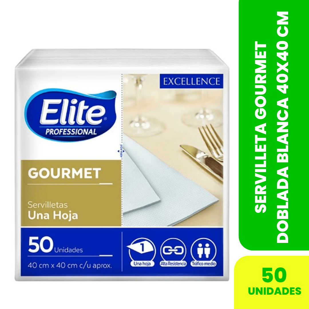 SERV GOURMET DOBLADA BLANCA 50 UN1