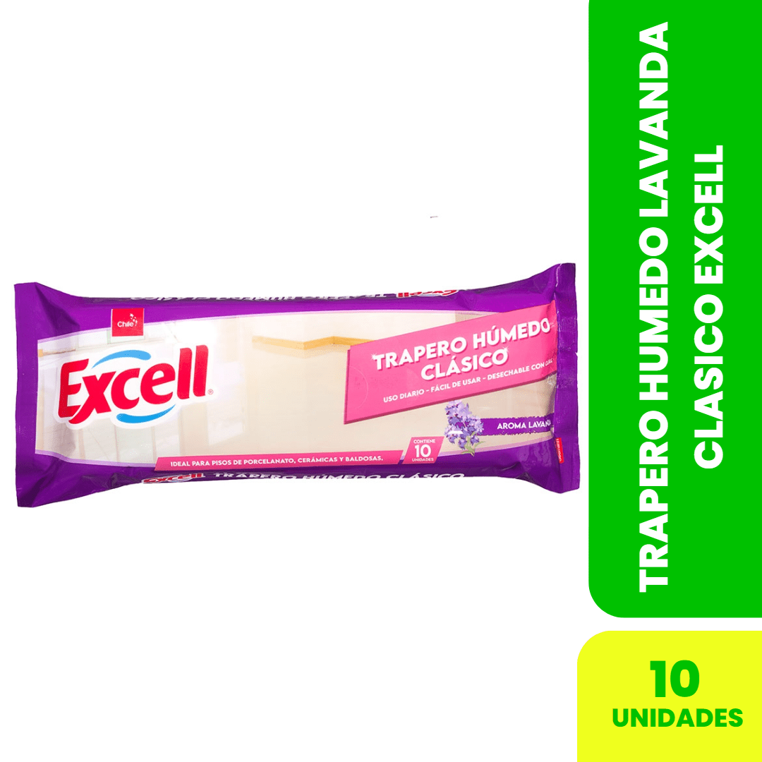 TRAPERO HUMEDO LAVANDA CLASICO EXCELL 10 UN1