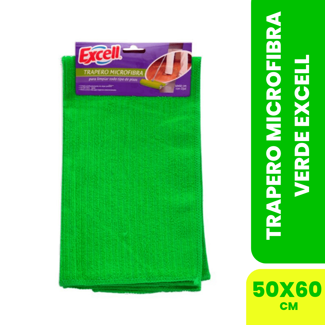 TRAPERO MICROFIBRA VERDE EXCELL 1