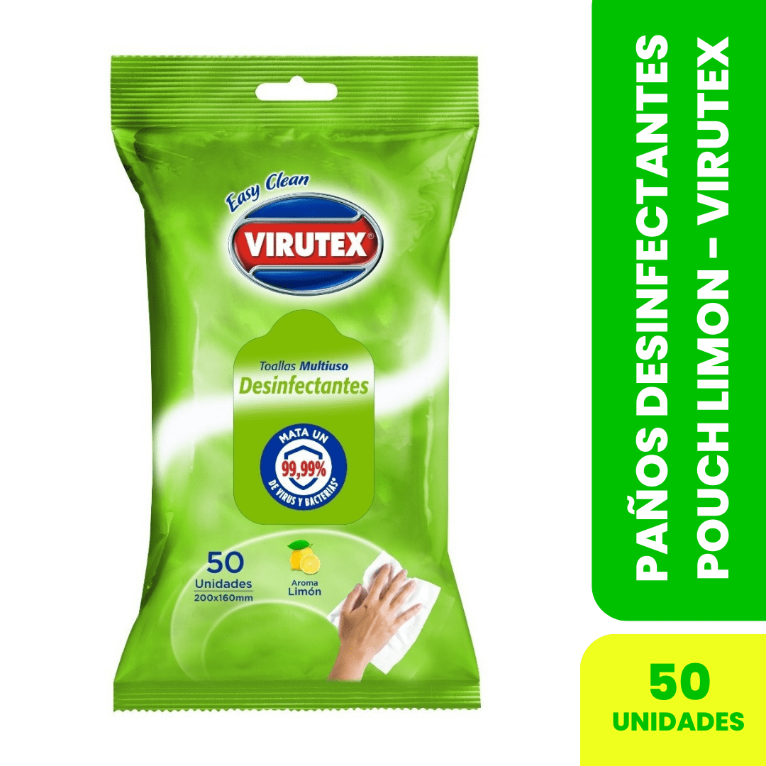 PAÑOS DESINFECTANTES POUCH LIMON  - CLÁSICA  50 UN1
