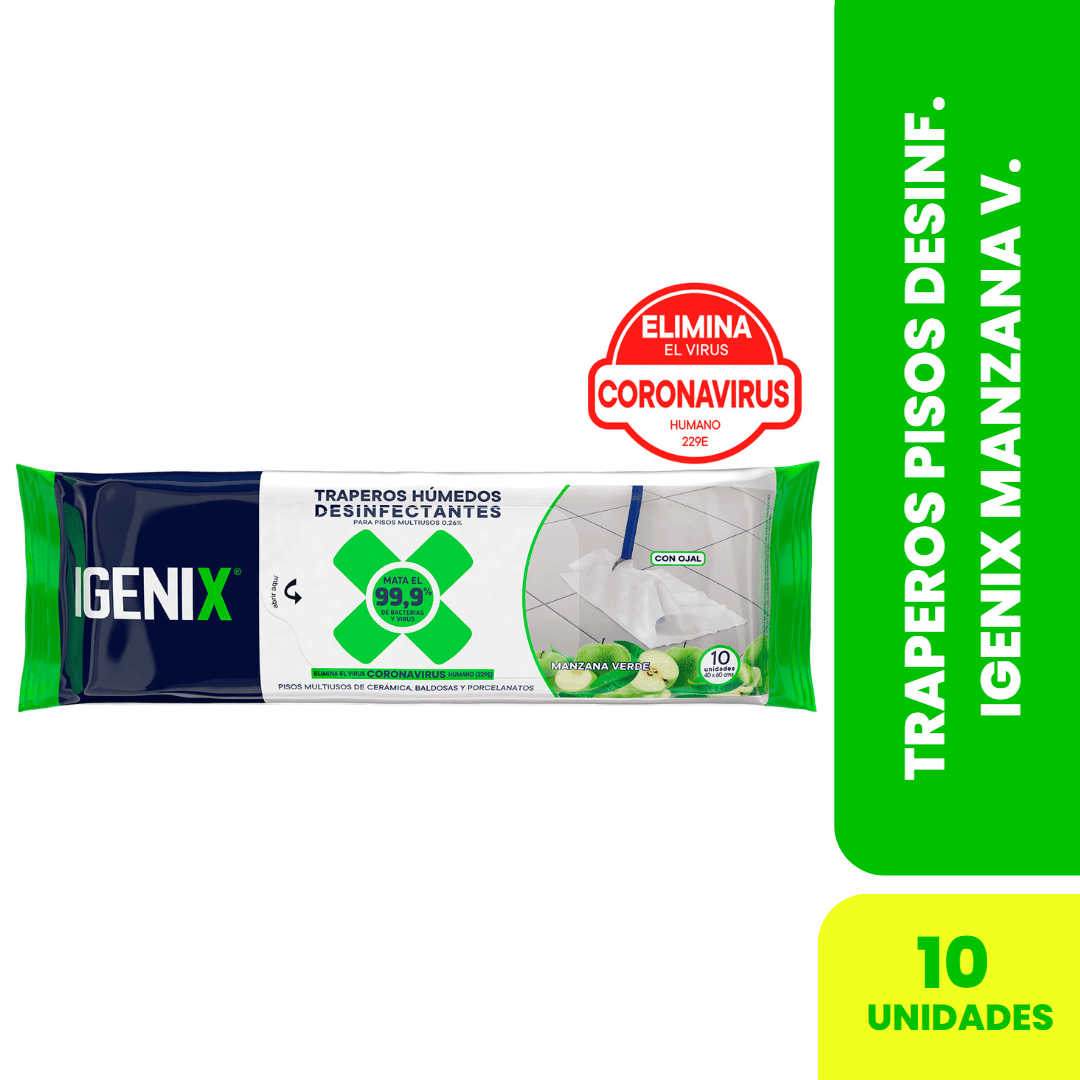 Traperos Pisos Igenix Manzana Verde 10u1