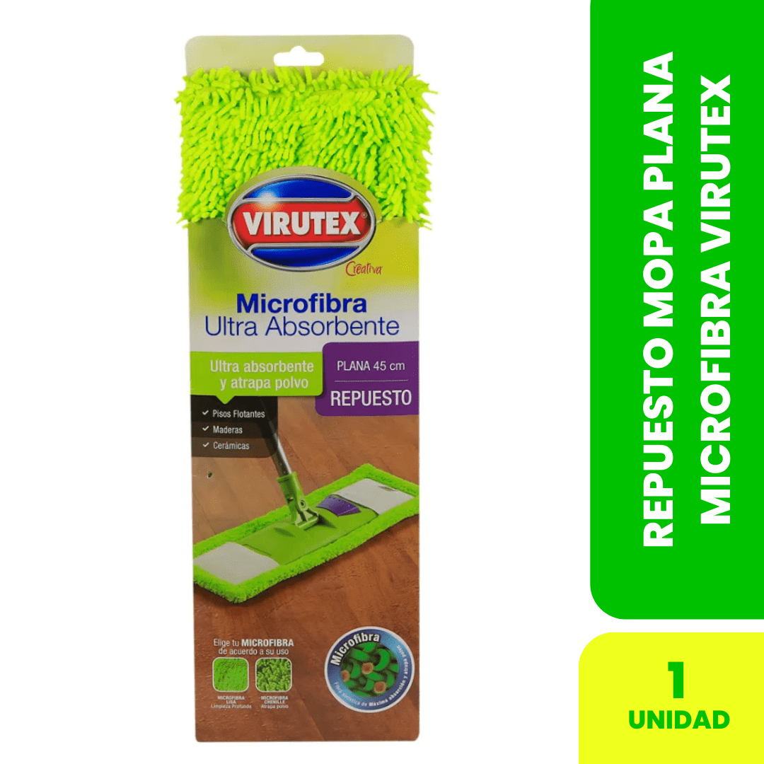 REPUESTO MOPA PLANA MICROFIBRA - VIRUTEX1