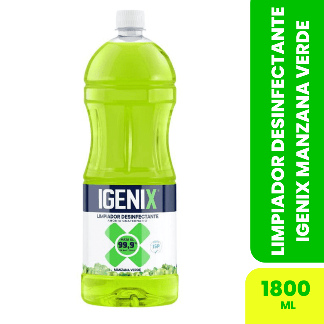Limpiador Desinfectante Igenix Manzana Verde 1800ML1