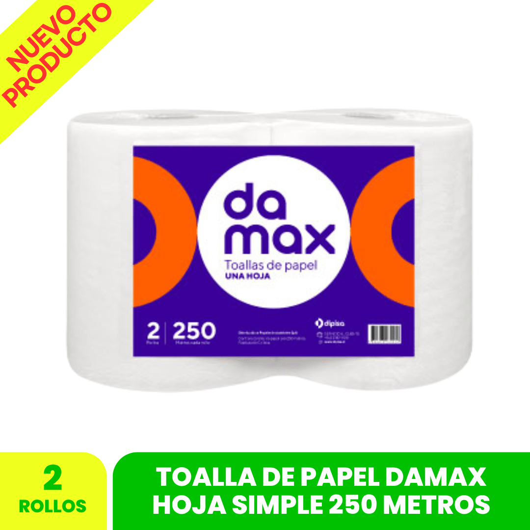 Toalla De Papel DAMAX 250 MTS X 2 UN.1
