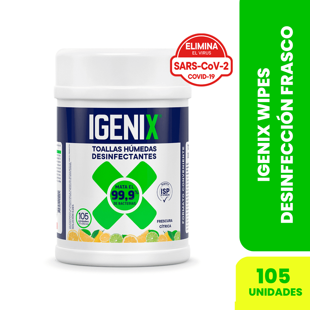 Igenix Wipes Desinfección Frasco 105u1