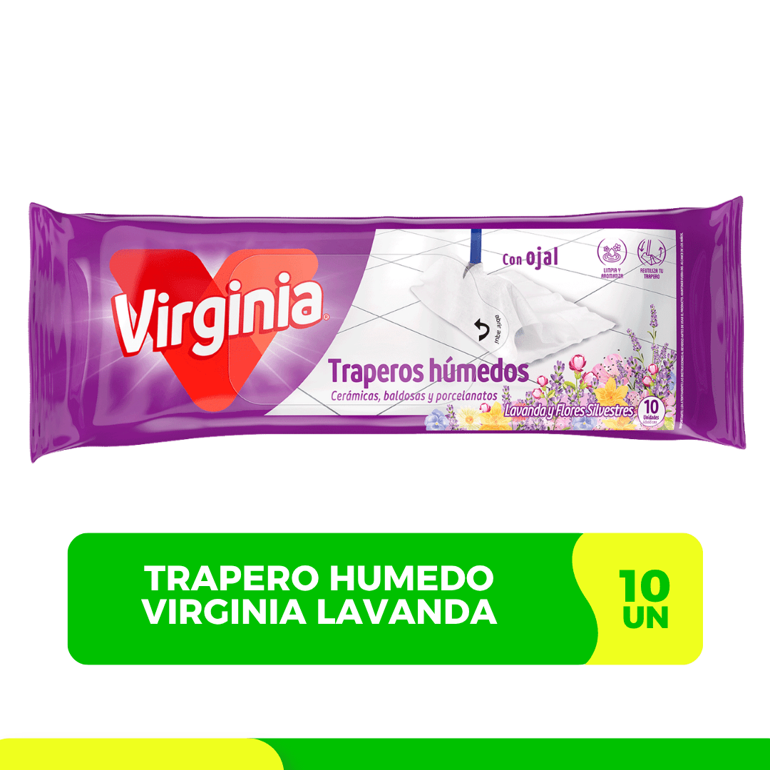 Trapero Húmedo Multiuso Virginia Lavanda 10u1