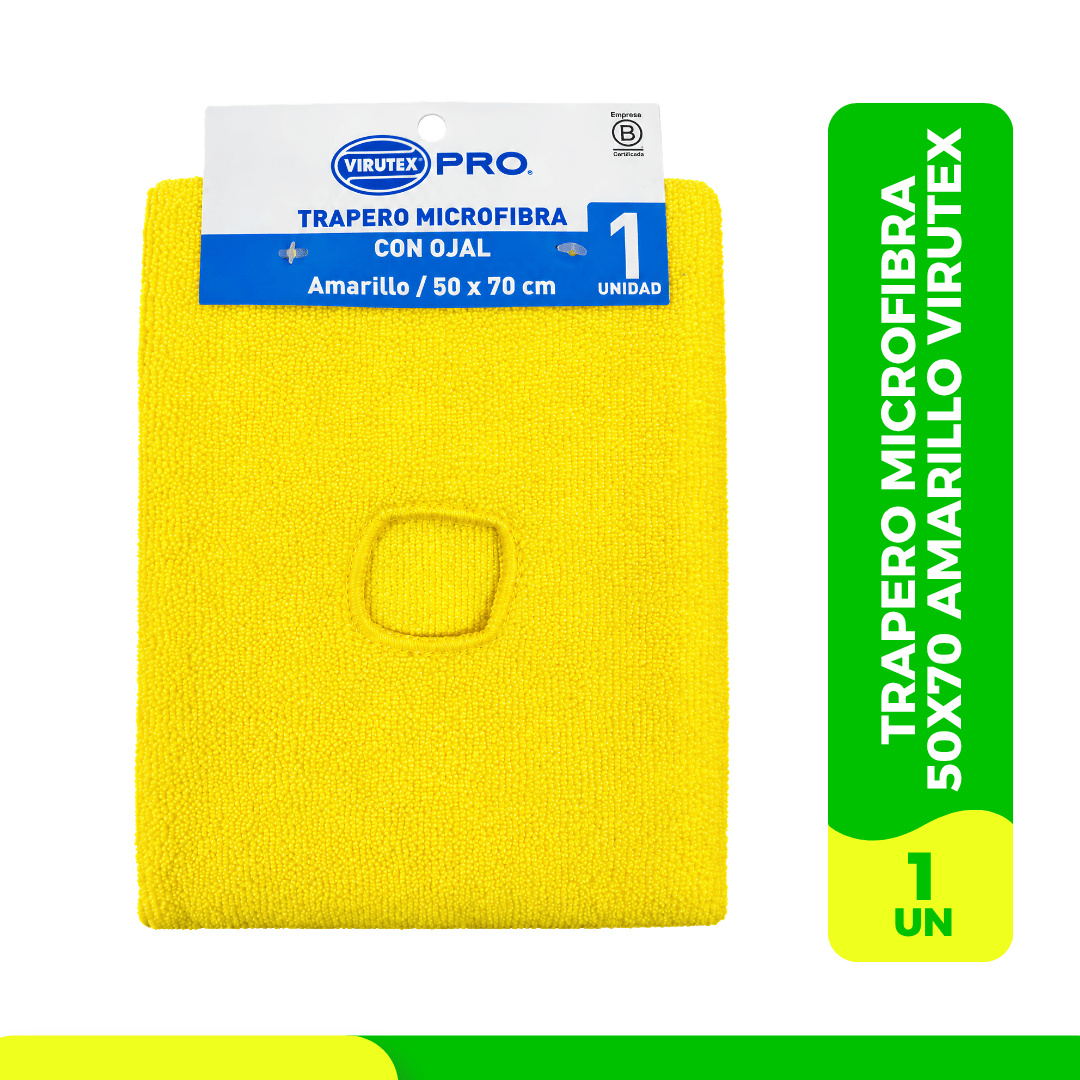 Trapero Microfibra C/Ojal 50x70 Amarillo Virutex1