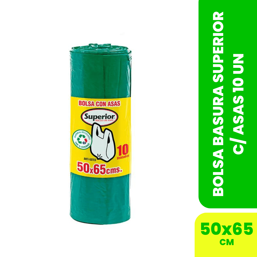 BOLSA SUPERIOR C/ASAS 50X65 10UN1