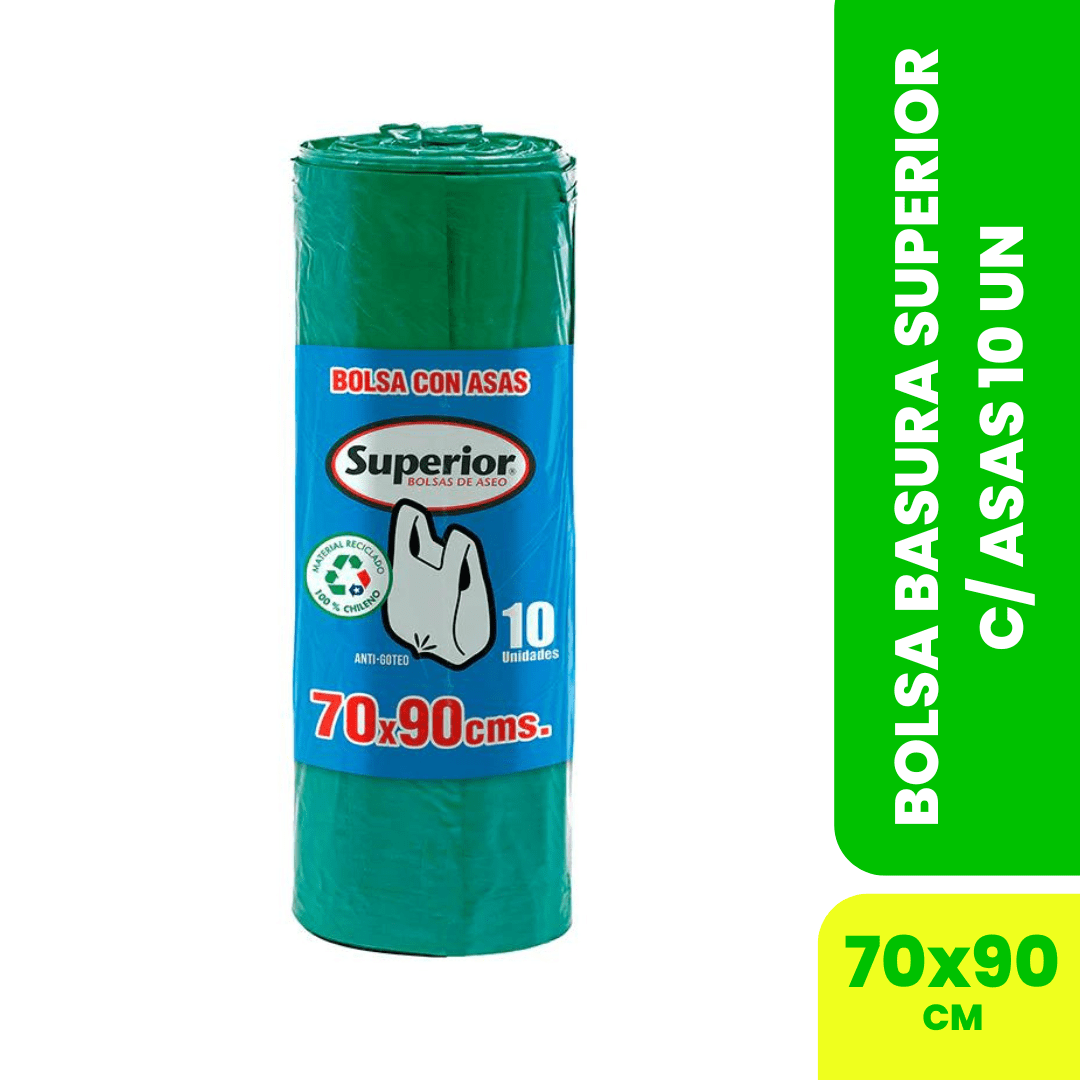 BOLSA SUPERIOR C/ASAS 70X90 10UN1