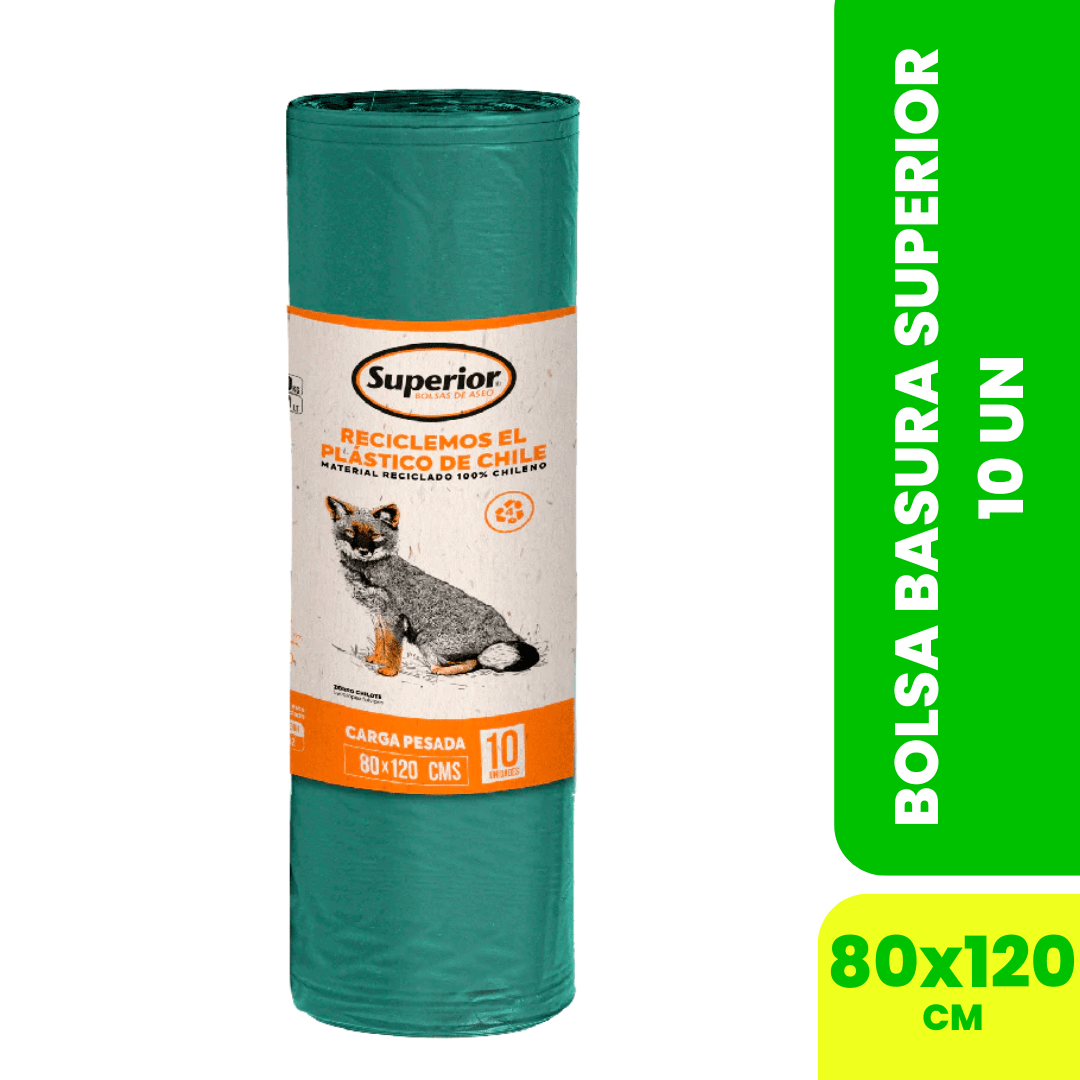 BOLSA BASURA SUPERIOR C/P 80 X 120 10UN1