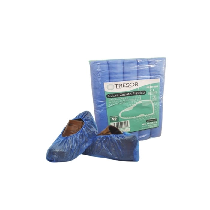 CUBREZAPATO PLASTICO AZUL EN BOLSA X 1001
