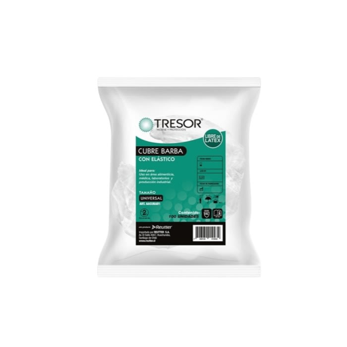 CUBRE BARBA DESECHABLE TRESOR  BOLSA X 100 UN.1