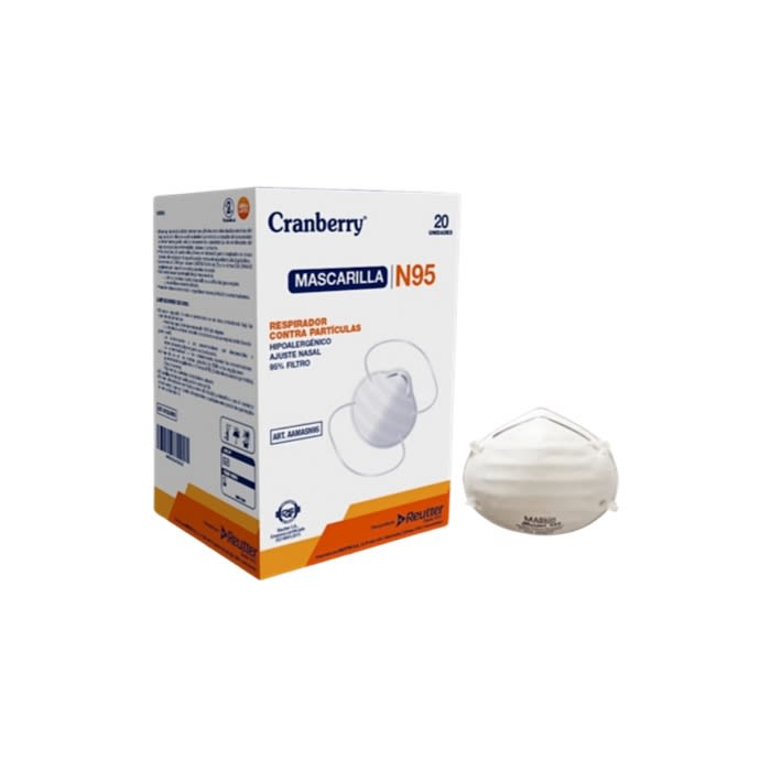 MASCARILLA N95 CERTIFICADA NIOSH-USA CJ X 20 UN1